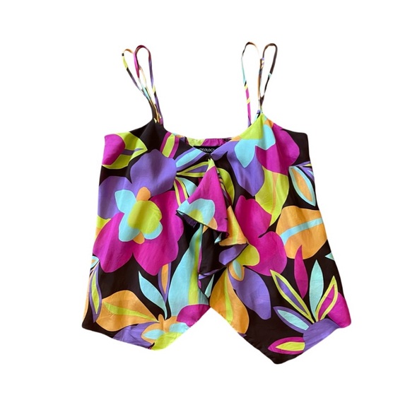 Ideology Multicolor Silk Floral Sleeveless Top - Size S - Picture 1 of 8